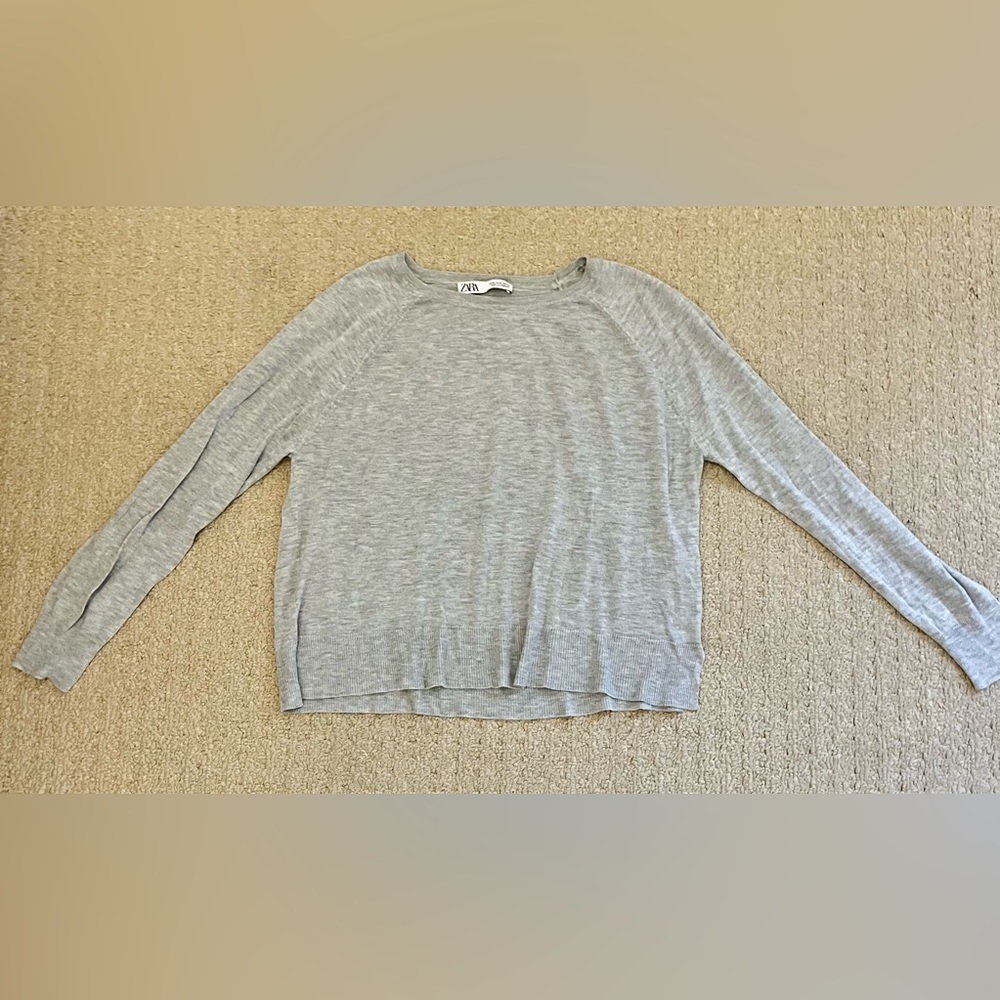 Grey Zara long sleeve top